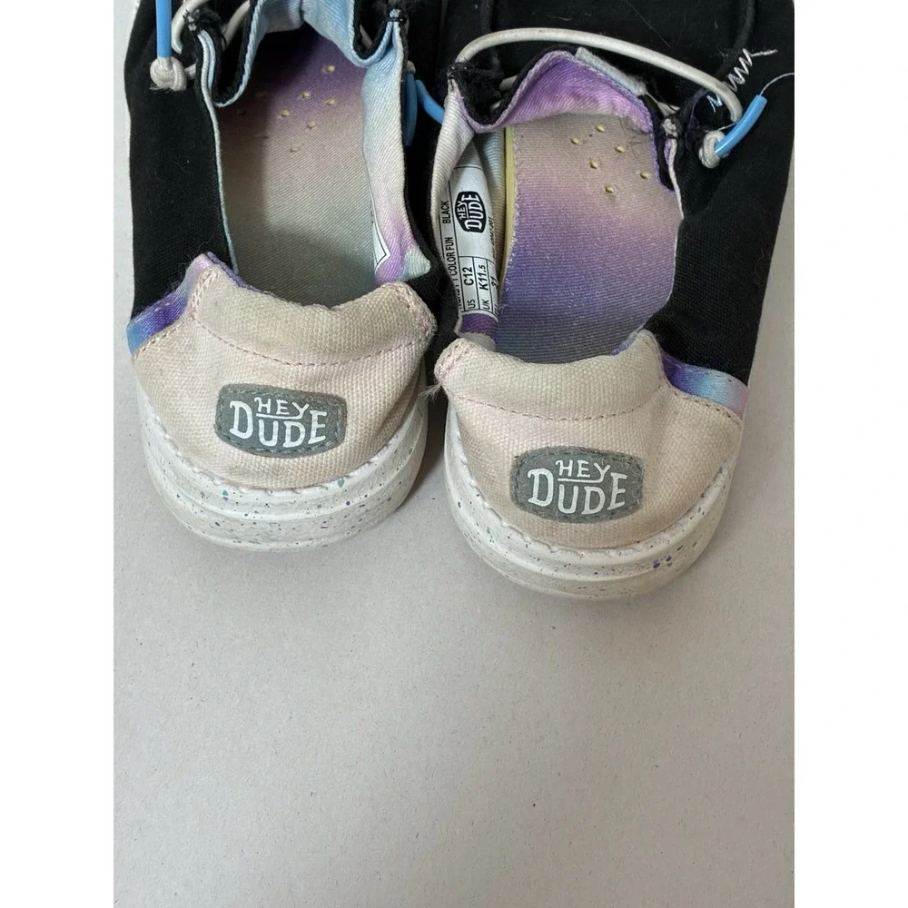 Hey Dude‎ Wendy Kids Sz C12 Black Slip On Casual